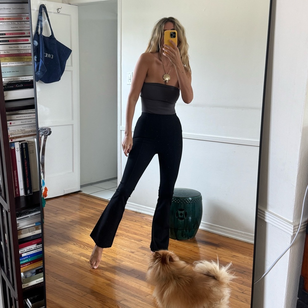 Maje black skinny legging Flared Pants